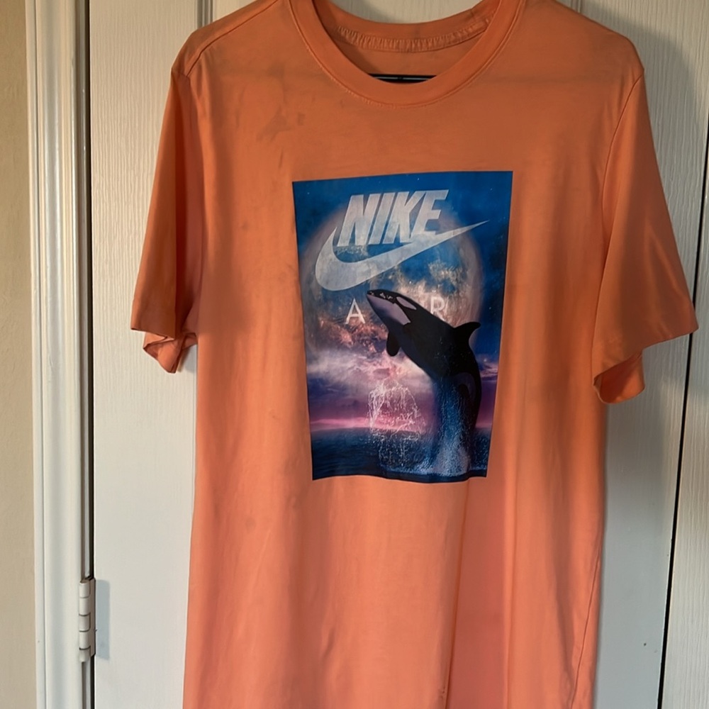 Peachy Orange Orca/Killer Whale Nike Shirt